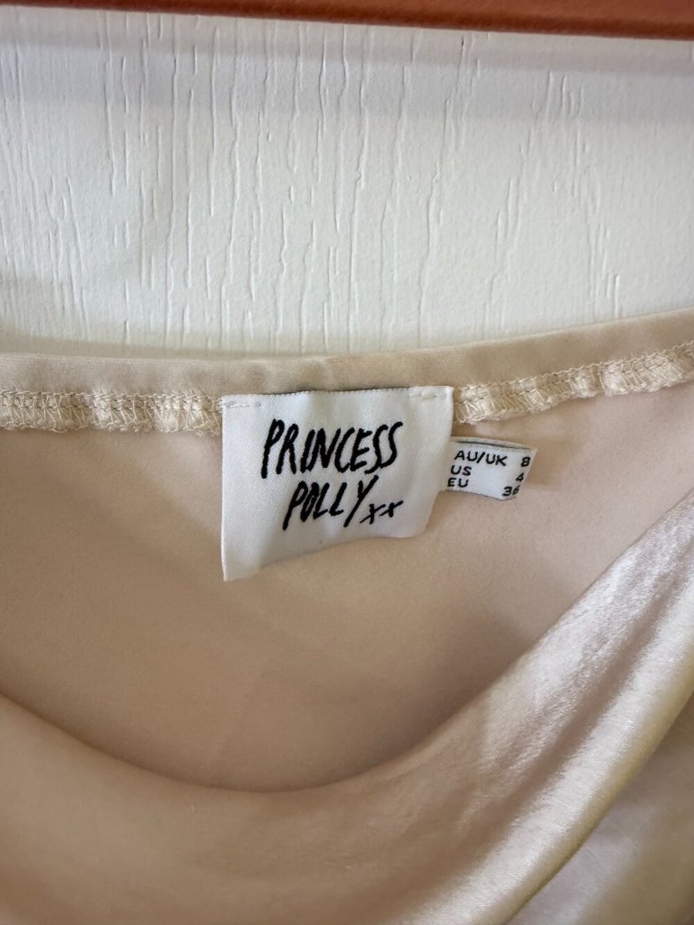 FREE with Purchase: Princess Polly Satin Cowl Neck Long Sleeve Mini Dress Size 4 - Picture 3 of 5